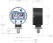 Ashcroft DG-25 Dimensions, Metric Thread Shown (1/4" NPT Standard)